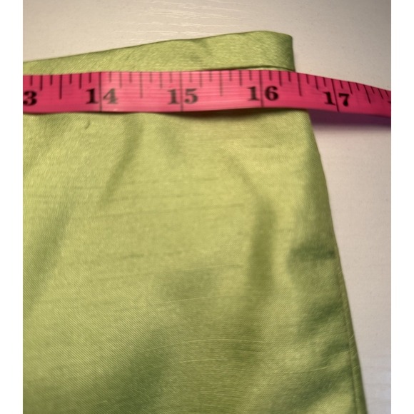 Nicolette 2pcs Skirt Suit Set Women's Size 12 Chatreuse Green Lined Vintage - Picture 10 of 14